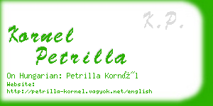 kornel petrilla business card